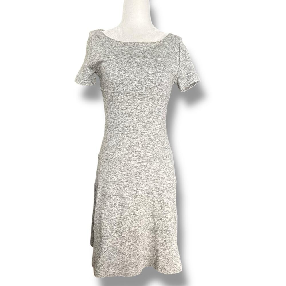 Paul &‎ Joe Sister Gray Short Sleeve Fit & Flare Scoop Neck Knit Dress Size 36